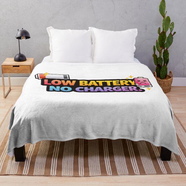 Item preview, Low Battery No Charger Colorful Funny Sticker | Tired Mood Humor designed and sold by RelateAndTee.