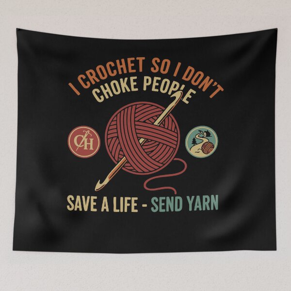 Item preview, Funny Crochet I Crochet So I Dont Choke People designed and sold by LuminOrb.