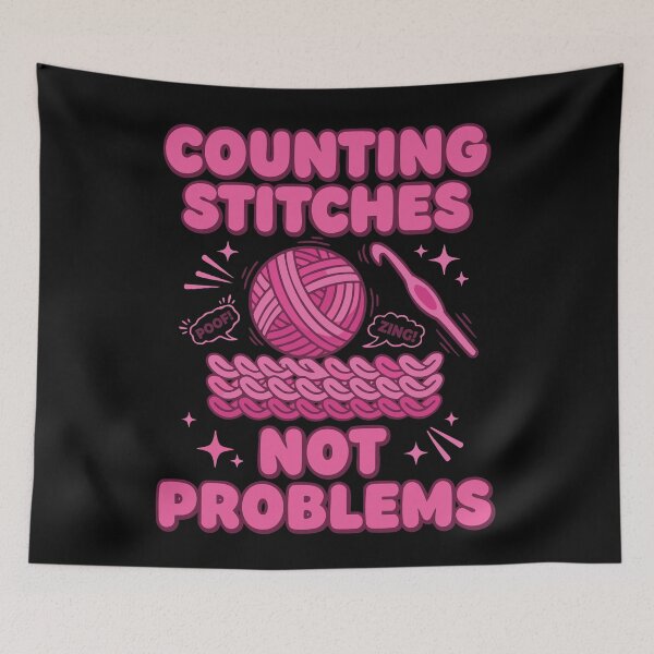 Item preview, Counting Stitches Not Problems Funny Crochet Lover designed and sold by LuminOrb.