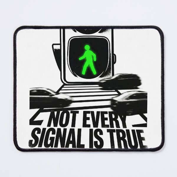 Item preview, Not Every Signal Is True – Fear vs Instinct Urban Illustration designed and sold by L.U.S.A.
