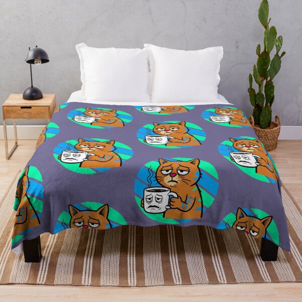 Item preview, Bored Cat with Coffee | Fun and Adorable Design for Coffee and Cat Lovers designed and sold by AstronautMerch.