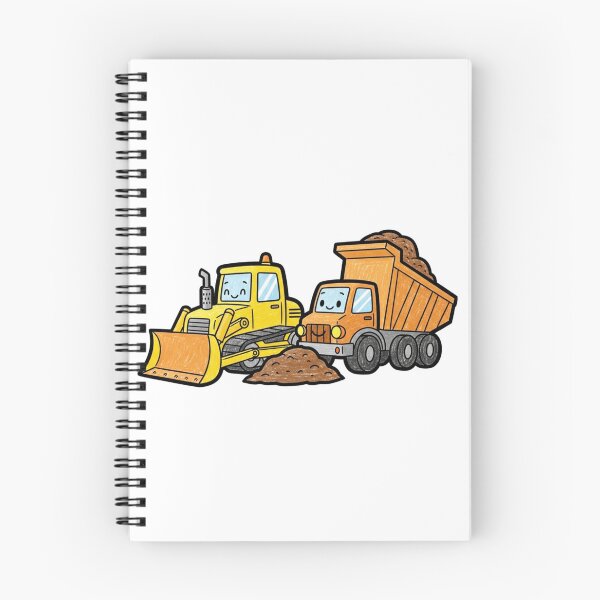 Item preview, Cute Bulldozer and Dump Truck Cartoon designed and sold by 4AGift.