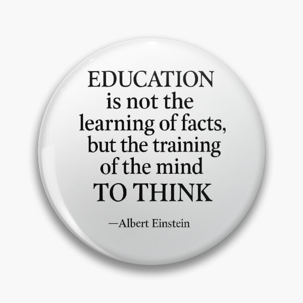 Item preview, Education Is Training the Mind – Albert Einstein Quote Minimalist Design (Black Font) designed and sold by TshirtsLabs.
