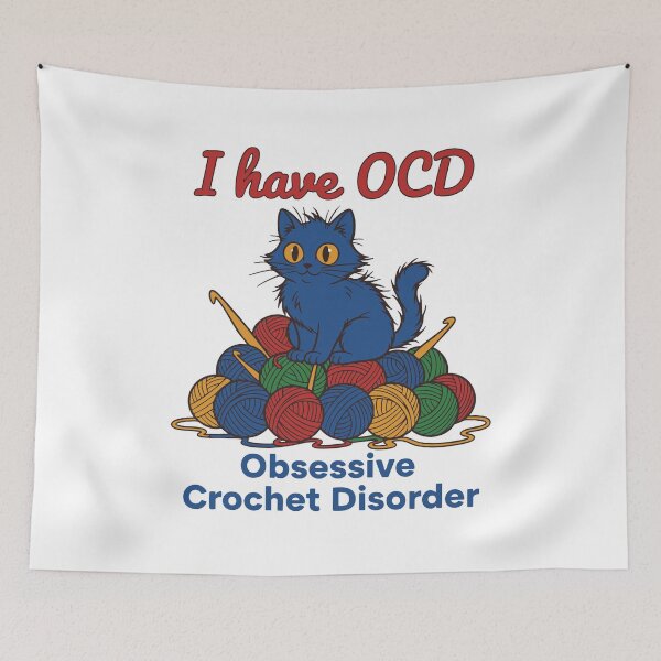 Item preview, I Have OCD Obsessive Crochet crochet lover designed and sold by LuminOrb.