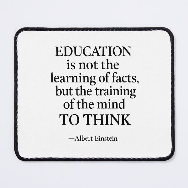 Item preview, Education Is Training the Mind – Albert Einstein Quote Minimalist Design (Black Font) designed and sold by TshirtsLabs.
