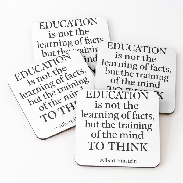 Item preview, Education Is Training the Mind – Albert Einstein Quote Minimalist Design (Black Font) designed and sold by TshirtsLabs.
