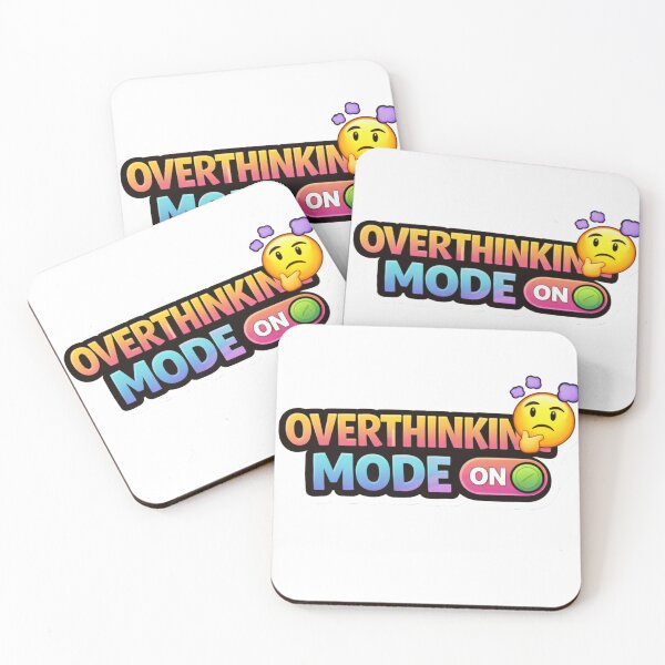 Item preview, Overthinking Mode On Colorful Funny Sticker | Relatable Mental Health Humor designed and sold by RelateAndTee.