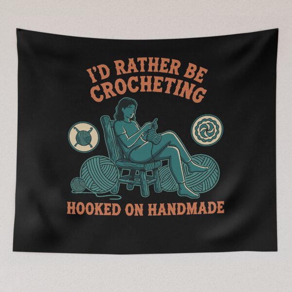 Item preview, Id Rather Be Crocheting Crochet Lover Knitting designed and sold by LuminOrb.