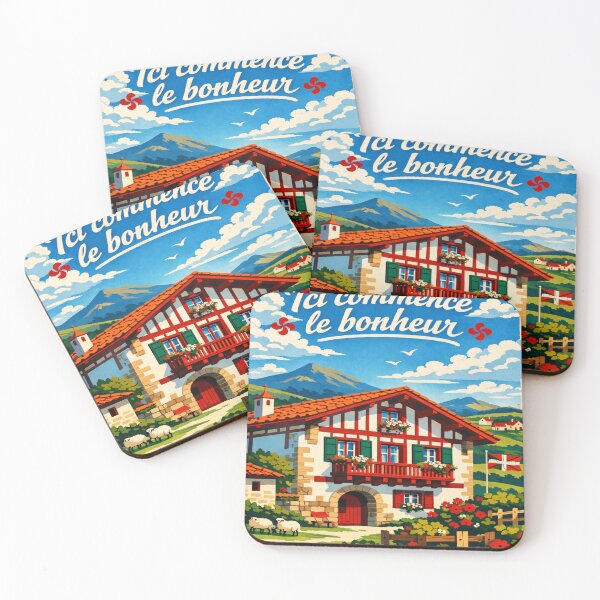 Item preview, Basque house under a blue sky – Happiness begins here designed and sold by Gino64.