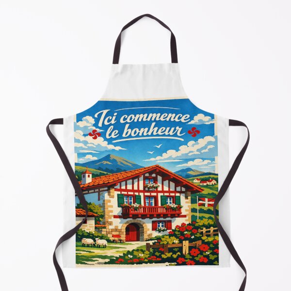 Item preview, Basque house under a blue sky – Happiness begins here designed and sold by Gino64.