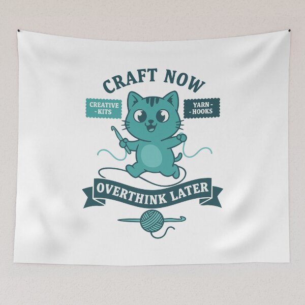 Item preview, Craft Now Overthink Later Crochet Lover Cat designed and sold by LuminOrb.
