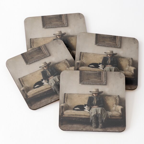 Item preview, Cowgirl with Cat on Sofa designed and sold by lautir.