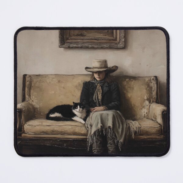 Item preview, Cowgirl with Cat on Sofa designed and sold by lautir.