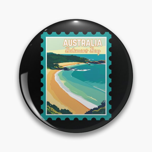 Item preview, Batemans Bay in New South Wales, Australia, Vintage Travel Stamp Illustration designed and sold by MaateoDesign.