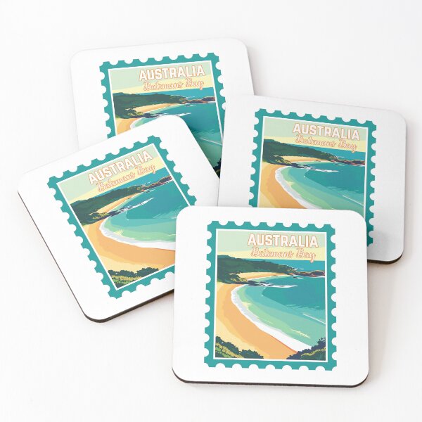 Item preview, Batemans Bay in New South Wales, Australia, Vintage Travel Stamp Illustration designed and sold by MaateoDesign.