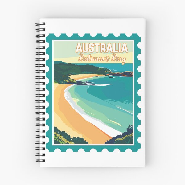 Item preview, Batemans Bay in New South Wales, Australia, Vintage Travel Stamp Illustration designed and sold by MaateoDesign.