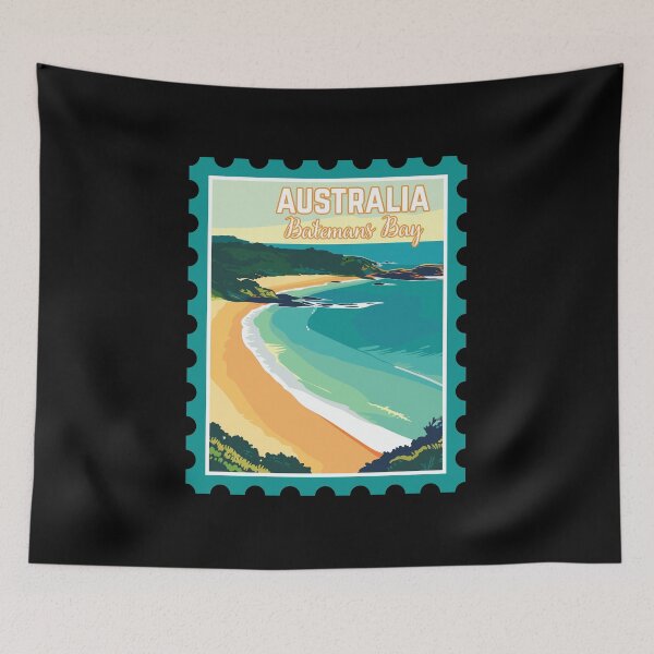 Item preview, Batemans Bay in New South Wales, Australia, Vintage Travel Stamp Illustration designed and sold by MaateoDesign.