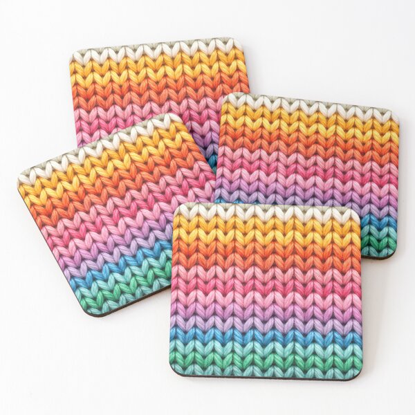 Item preview, Multicolored knitted wool pattern designed and sold by DrizzyV.