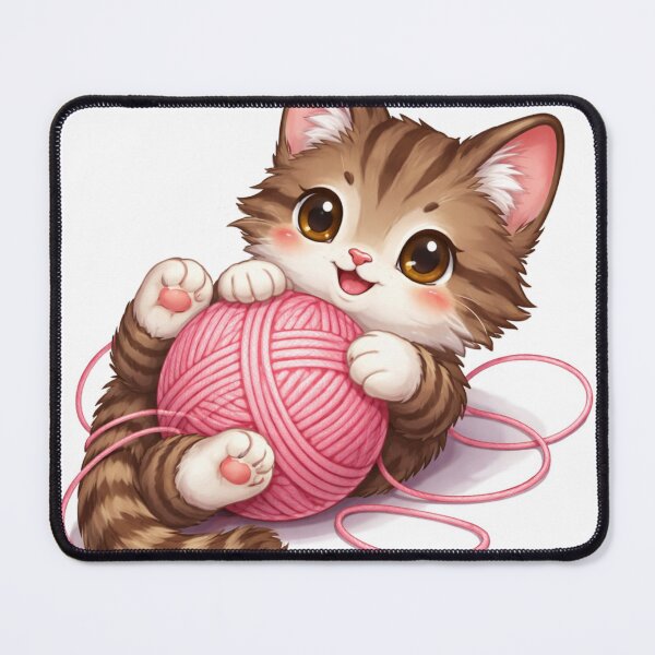 Item preview, Playful cat with a ball of yarn designed and sold by DrizzyV.