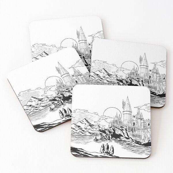 Item preview, Magical Castle black and white designed and sold by Syntetyc.