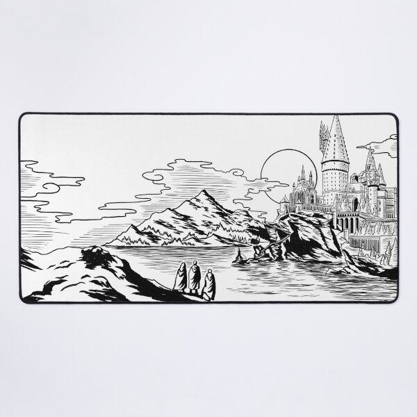 Item preview, Magical Castle black and white designed and sold by Syntetyc.