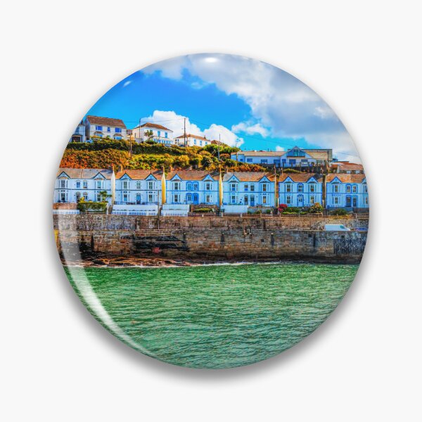 Item preview, Porthleven, Cornwall, England, Colorful Seaside Village with Clock Tower designed and sold by Paul Thompson Photography.
