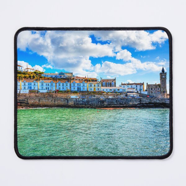 Item preview, Porthleven, Cornwall, England, Colorful Seaside Village with Clock Tower designed and sold by Paul Thompson Photography.