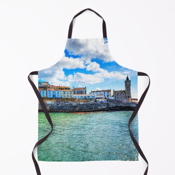 Item preview, Porthleven, Cornwall, England, Colorful Seaside Village with Clock Tower designed and sold by Paul Thompson Photography.