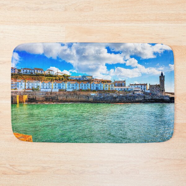 Item preview, Porthleven, Cornwall, England, Colorful Seaside Village with Clock Tower designed and sold by Paul Thompson Photography.