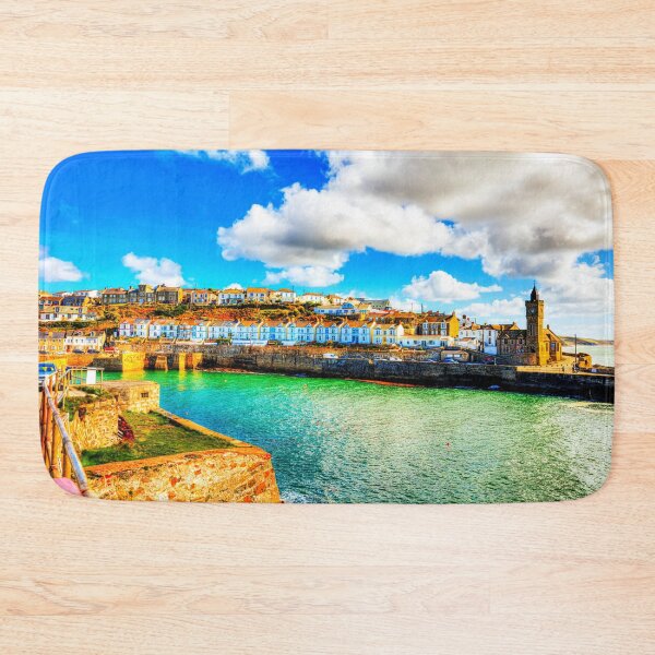 Item preview, Porthleven, Cornwall, UK, Seaside Village with Blue Sky designed and sold by Paul Thompson Photography.