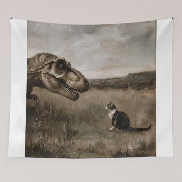 Item preview, T-Rex Meets Curious Cat designed and sold by lautir.