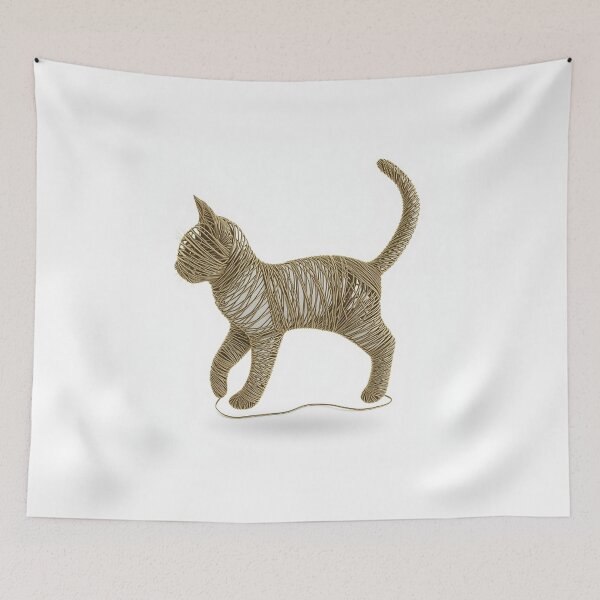 Item preview, Creative Cat Silhouette Made of Thread designed and sold by Wonderful Designs.