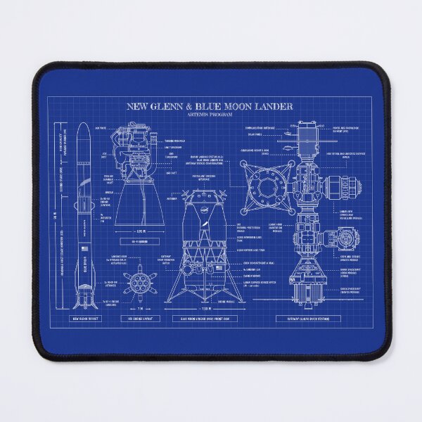 Item preview, New Glenn and Blue Moon Lander. Artemis Program (Blueprint) designed and sold by BGALAXY.