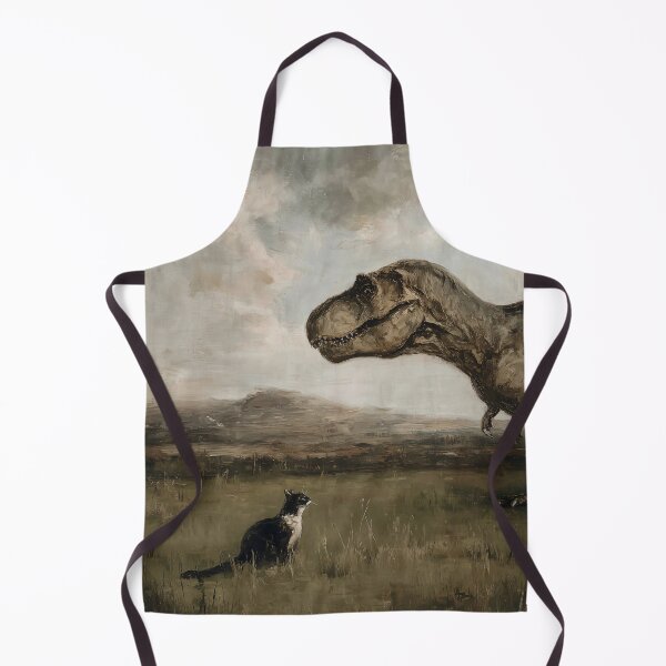Item preview, Cat Confronts T-Rex in Open Field designed and sold by lautir.