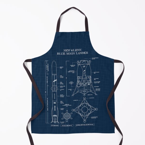Item preview, New Glenn and Blue Moon Lander. Artemis Program (Navy Blueprint) designed and sold by BGALAXY.