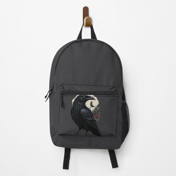 Item preview, Gothic Black Raven Illustration – Dark Minimalist Gothic Art designed and sold by Uglyandcute.