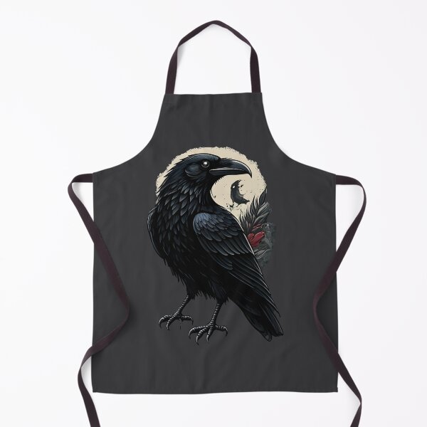 Item preview, Gothic Black Raven Illustration – Dark Minimalist Gothic Art designed and sold by Uglyandcute.