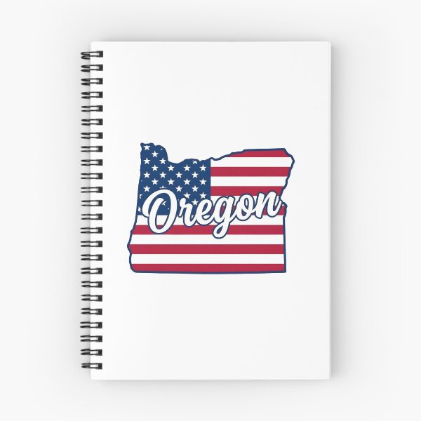 Item preview, Oregon State American Flag Outline – Patriotic  Pride Script designed and sold by Paper Drip.