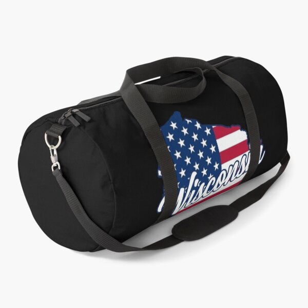 Item preview, Wisconsin State American Flag Outline – Patriotic Pride Script designed and sold by Paper Drip.