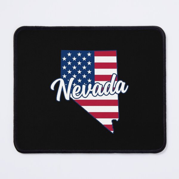 Item preview, Nevada State American Flag Outline – Patriotic Pride Script designed and sold by Paper Drip.
