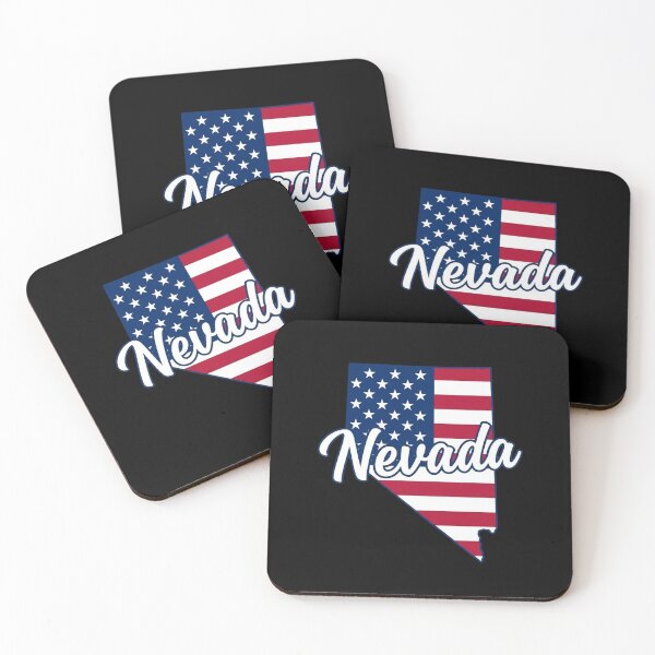 Item preview, Nevada State American Flag Outline – Patriotic Pride Script designed and sold by Paper Drip.