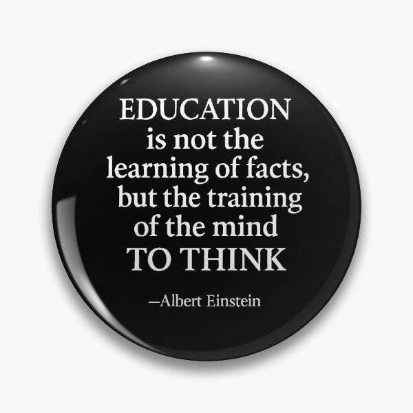 Item preview, Education Is Training the Mind – Albert Einstein Quote Minimalist Design (White Font) designed and sold by TshirtsLabs.