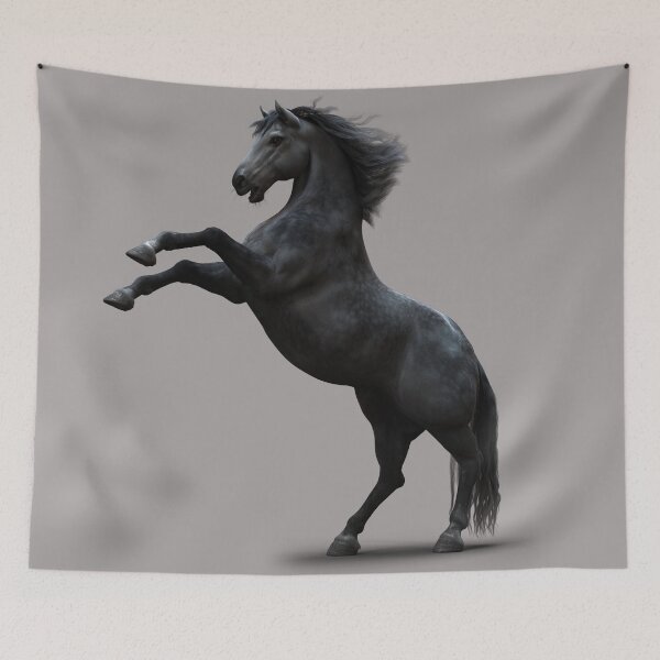 Item preview, Dark Stallion 3D Artwork– Powerful Rearing Stallion Art designed and sold by Massimo Righi.