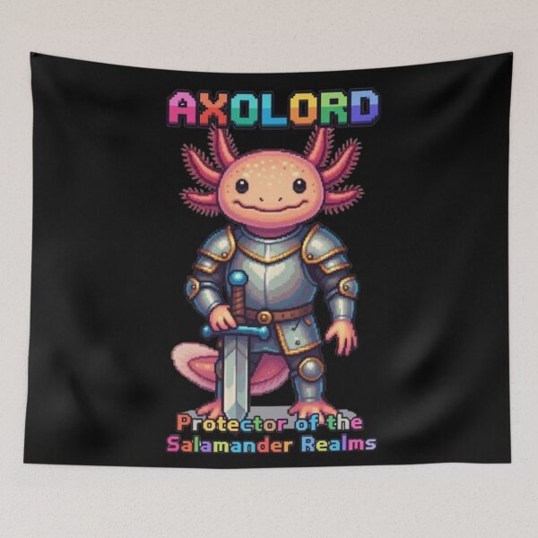 Item preview, Axolord - Protector of the Salamander Realm Pixel Art designed and sold by Syrupulse.
