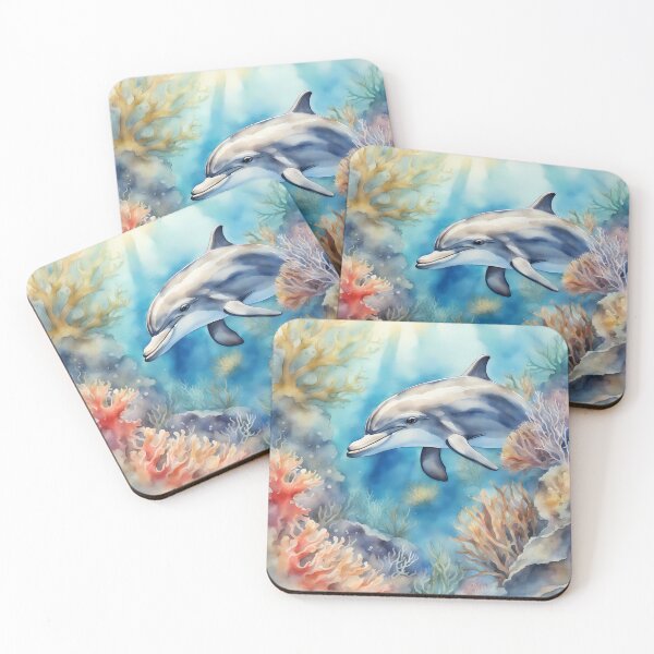 Item preview, Watercolour Dolphin designed and sold by CalmnessbyChoice.