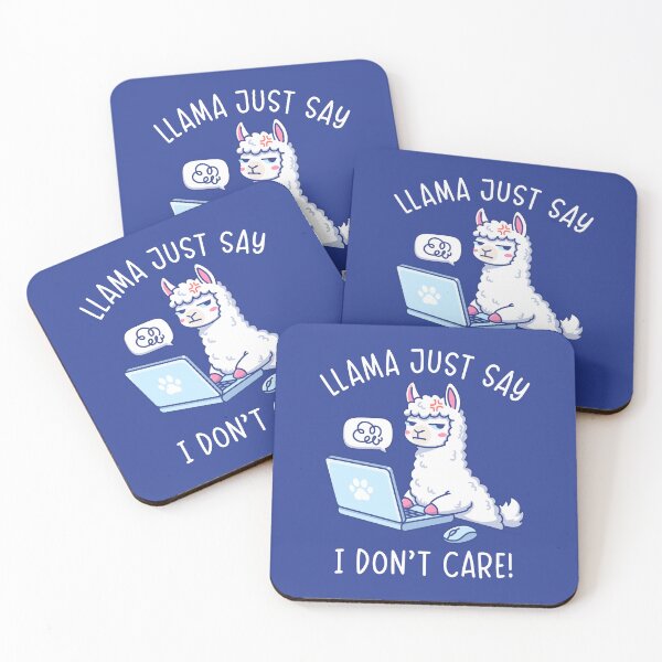 Item preview, Llama Just Say I Don't Care - Funny Llama Office Humor Pun Design designed and sold by Brogress Project.