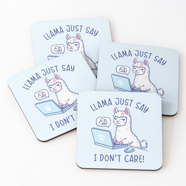Item preview, Llama Just Say I Don't Care - Funny Llama Office Humor Pun Design designed and sold by Brogress Project.