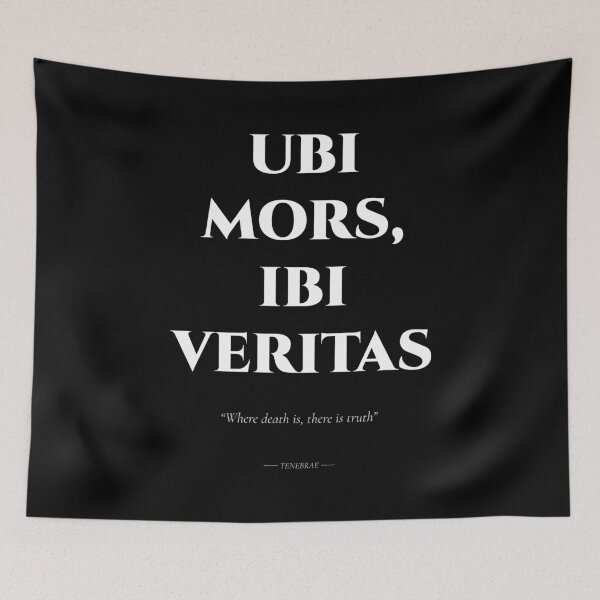 Item preview, Ubi Mors, Ibi Veritas – Philosophical Dark Latin Quote designed and sold by BrushRushX.