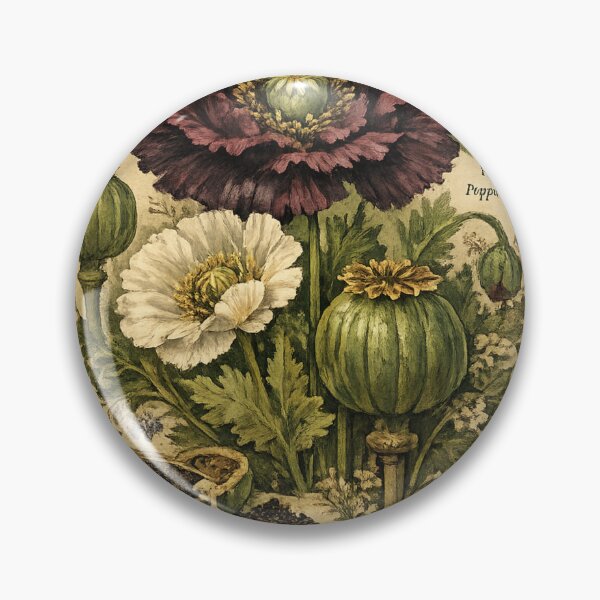Item preview, Papaver Somniferum – Victorian Opium Poppy Plate designed and sold by Mouraludia.