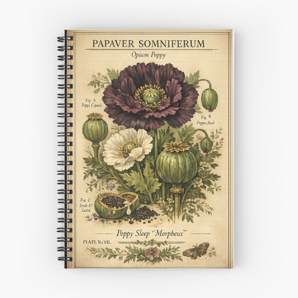 Item preview, Papaver Somniferum – Victorian Opium Poppy Plate designed and sold by Mouraludia.